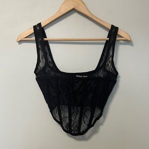 Meshki Corset Black Lace Top